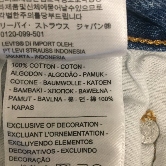 LEVIS 501 Org Fit Wom Jeans W28 L32 Athens Dark Wash - Picture 10 of 15